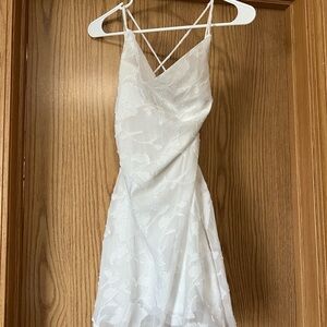 Princess Polly White Floral Backless Dress